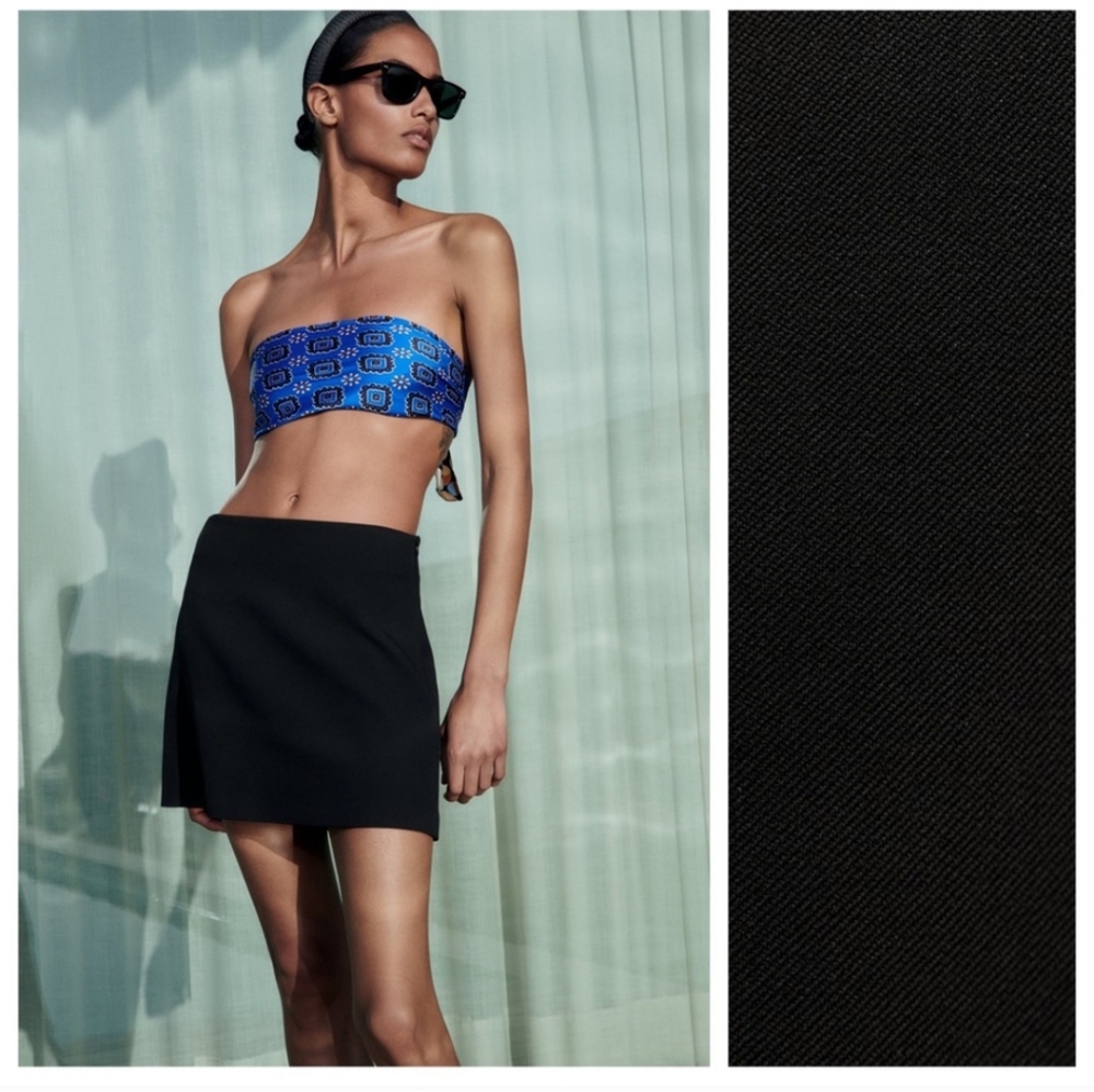 NWOT Zara Black Mini A Line Skirt Im Size Medium